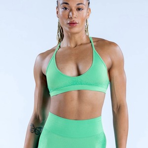 Sujetador deportivo cruzado en la espalda para mujer, sujetadores de Yoga acolchados, Halter, Fitness, gimnasio, Top corto, sujetador sin costuras de impacto para correr, Top de Yoga para entrenamiento - Product Image 4