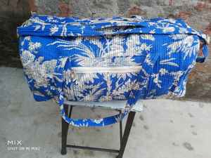 Manufacturer and Wholesaler Large Cotton <b>Weekender</b> Travel <b>Bag</b> Handmade Quilted Duffle Beach <b>Bag</b> Womens Travel <b>Bag</b> - Product Image 5