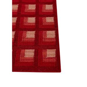 Alfombras de Lana Rojas y Naranjas con Diseño de Damas, Rectangulares de Gran Tamaño 9x12, Patrón Geométrico Clásico para Entrada del Hogar, Regalo - Modelo ADWL-13024 - Product Image 4