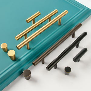 Perlengkapan Pintu Furnitur Dapur Terlaris dari Pabrik, Gagang Pintu Kabinet Kuningan Solid - Product Image 6
