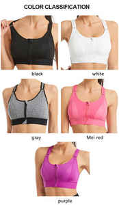 Soutien-gorge de chirurgie à haute élasticité de grande taille Soutien-gorge de sport de yoga actif Soutien-gorge de sport zippé pour femme - Product Image 6