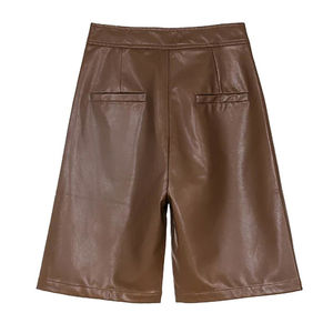 กางเกงขาสั้นผู้ชายแฟชั่นหนังวัวแท้ - Product Image 5