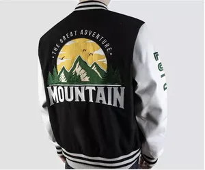 Veste universitaire respirante et écologique à col montant en toile pour hommes, haute qualité, hiver, vintage, collège, OEM - Product Image 4