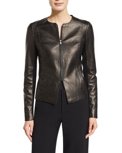 2026 Custom Fit Men's Genuine Leather Jacket Solid Pattern Winter <b>Coat</b> Zipper Closure High Street Style Eco-Friendly OEM Welcome - Product Image 1