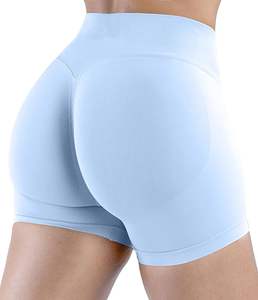 Short de yoga de qualité supérieure pour femmes taille croisée gymnastique active 100% polyester yoga extensible avec poches latérales - Product Image 3
