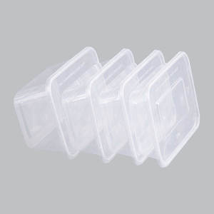 กล่องอาหารทรงสี่เหลี่ยมผืนผ้าใสสำหรับไมโครเวฟไมโครเวฟใช้ครั้งเดียวภาชนะบรรจุอาหาร - Product Image 6