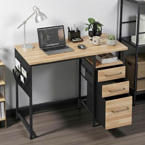 Bureau d'ordinateur à domicile, table en métal, bureau de coiffeuse pour étude, bureau - Product Image 2