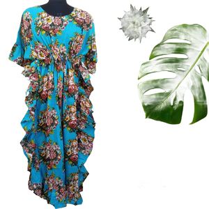 เดรสลำลองผ้ามัสลินแบบจีบสำหรับผู้หญิง Kaftan - Product Image 1