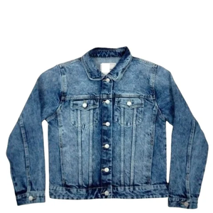 Abrigo de mezclilla Vintage de punto con cuello alto para hombre, chaqueta de invierno personalizada, ropa de abrigo gruesa de estilo motocicleta de tela pesada para hombre - Product Image 1