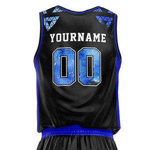 Ensemble de maillots de basket-ball unisexes de haute qualité, sans manches, imprimés, respirants, 100% polyester, taille plus, logo personnalisable - Product Image 3