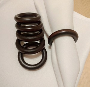 Anneaux personnalisés élégants et à la mode pour serviette de table Fournitures de gros Anneaux de serviette géométriques en bois Anneaux de serviette en tissu décoratifs - Product Image 6