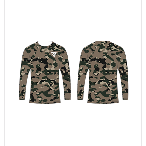เสื้อยืดแขนยาวลายพรางสีเขียวเหลืองสำหรับผู้ชาย ลายพิมพ์หลากสีแบบนามธรรม คอกลม Trackstar OEM แบรนด์ส่วนตัว TSI-G05-P0837 - Product Image 5