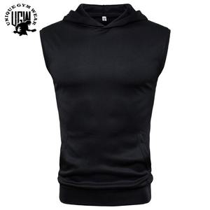 Sudadera sin Mangas Personalizable para Hombre, Tela de Felpa, Poliéster/Algodón, Antipilling, Secado Rápido, Ropa Deportiva de Verano para Gimnasio, Corte Regular - Product Image 5