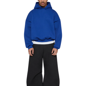 Fabricants Streetwear Pull-over Personnalisé en Coton Surdimensionné Lourd 500 gsm Blanc Boxy Baggy Sleeve Hoodies - Product Image 1