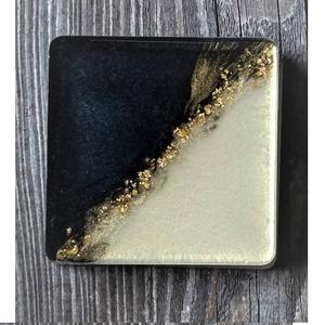 Top Quality Wholesale Customize Round <b>Epoxy</b> <b>Resin</b> Coaster With Gold Trim for Dining Table at Affordable <b>Price</b> - Product Image 1