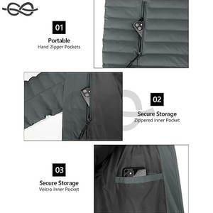 Manteau d'hiver écologique pour hommes, doudoune chaude et imperméable avec capuche, coupe-vent, isolation recyclée, protection de confort ultime - Product Image 6