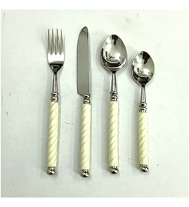 Juego de cubiertos con mango de diseño de acero inoxidable al por mayor, tenedor de oro, cuchillo, fabricante de acero espejado de La India - Product Image 4