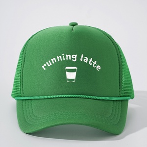 Venta al por mayor de gorra de camionero con logotipo personalizado bordado 100% poliéster deportes correr Snapback gorra de béisbol 5 paneles de malla de espuma en blanco deportivo - Product Image 6