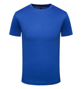 Venta al por mayor de camisetas de poliéster de alta calidad deporte transpirable de manga corta Camiseta lisa de impresión personalizada camiseta en blanco - Product Image 5