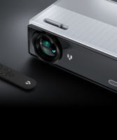 Proyector VIVIBRIGHT D4000 4K LED para Cine en Casa, con Android, WIFI, 3D, LCD, Video, IPTV, Resistente al Polvo, con Diseño de Tela Artística, 1080P, Mini Inteligente