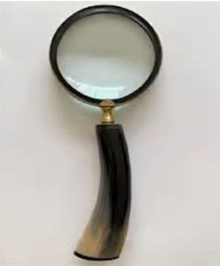 Reproduction antique meilleure lecture Zoom loupe en verre poli poignée en corne de buffle artisanat naturel corne en laiton métal - Product Image 3