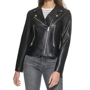 Veste d'extérieur en cuir pour femme, tricotée, respirante, solide, design tendance, prix de gros - Product Image 1
