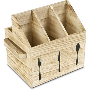 Metal Handle Wooden <b>Caddy</b> Wholesale Manufacturer Kitchenware Storage Acacia Wood <b>Caddy</b> Supplier - Product Image 5