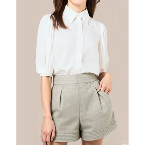 Camisa informal de verano elegante de ajuste personalizado para mujer, ropa de calle lavable tejida de algodón sostenible, suministro de moda OEM ODM Vietnam - Product Image 3