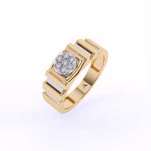 Bague pour homme Valor Dual Essence avec diamants pavés de laboratoire Antique Band of Valor est parfaite pour les fêtes-événements et vêtements quotidiens - Product Image 4