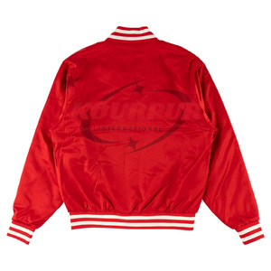 Chaqueta Universitaria para Hombre, Nueva Llegada, Color Rojo, Cuello Alto, Transpirable, Cómoda y a un Precio Razonable - Product Image 2