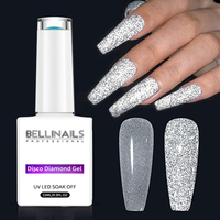 Bellinails – vernis à ongles en Gel, haute qualité, longue durée, paillettes diamant arc-en-ciel UV Super Flash Disco