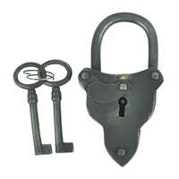 Cadenas en ligne à forte valeur ajoutée avec deux clés Serrure de sécurité personnalisée en fonte robuste et lourde Style vintage