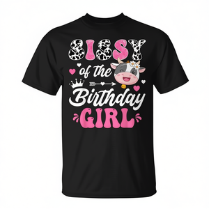 Camiseta para el primer cumpleaños de Sissy Of The Birthday Girl Cute Cow Farm - Product Image 2