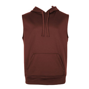 OEM Wholesale Custom Comfortable Polyester Casual Wear Fitness <b>Men's</b> <b>Sleeveless</b> <b>Hoodie</b> Autumn 2 Pcs Breathable Quick Dry Custom - Product Image 1