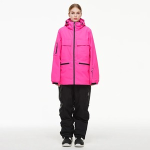 Combinaison de ski unisexe de qualité supérieure, sweat à capuche réfléchissant, tendance, épaisse, chaude, imperméable, respirante, Polartec 100% polyester - Product Image 3