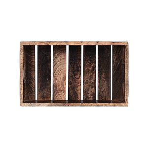 Plateau de service en bois de mangue-Moyen, plateau rectangulaire en bois brun de 11 "x 7.5" x 1.5 "pour une présentation élégante et divertissante - Product Image 3