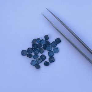 4mm 6mm Naturel Londres Bleu Topaze Facettes Coussin Coupe Lâche Gemme Semi Précieuse Pierre De Luxe Fine Jewelry Anneaux Pendentif Anneau - Product Image 4