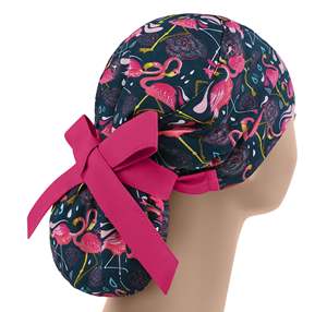 Solid Color Long Hair <b>Ponytail</b> Scrub Caps With Buttons Custom Embroidery Print Logo Plain Nurse <b>Ponytail</b> Caps For Womens - Product Image 6