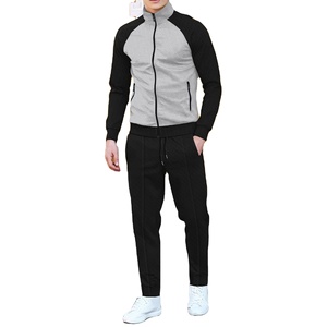 Sweat à capuche à fermeture éclair tricolore et grand pantalon ample pour hommes 100% coton Équipement de sport et de loisirs pour les sports d'hiver - Product Image 1