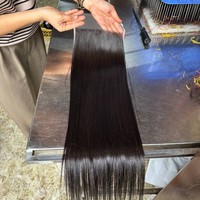 Cheveux bruts vietnamiens Flm HD fermeture à lacet pour perruques HD dentelle frontale produits capillaires lisses de qualité supérieure