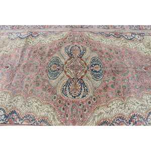 Alfombra Turca Vintage Grande de 6.4x9.4 pies, Alfombra de Lana Azul - Product Image 5