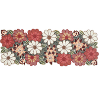 Nouveau design moderne, chemin de table en polyester, tapis brodés faits main avec perles, 13x36, sous-plat décoratif, chemin de table pour mariage