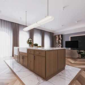 ชุดตู้ครัวสารพัดประโยชน์ทำจากไม้จริงทันสมัยพร้อมประกอบ - Product Image 4