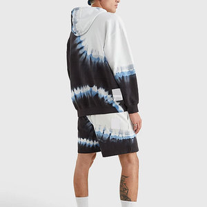 Conjunto de ropa informal con capucha y pantalones cortos para hombre, 100% de algodón, de talla grande, patrón sólido, servicio OEM para invierno - Product Image 4