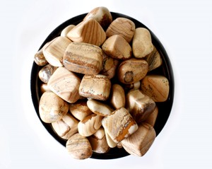 Wholesale Beige Color Picture Jasper Tumbled <b>Stones</b> Healing Carved Bulk Crystal for Decorative Design - Product Image 3