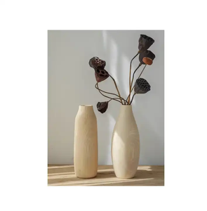 Jarrón de Madera Artesanal Súper Elegante y Moderno, Jarrones de Flores Hechos a Mano para Decoración del Hogar y Jardín, Tamaño y Color Personalizables, Jarrón de Mesa - Product Image 4