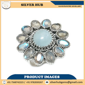 Aigue-marine, Labradorite, bague de bijoux en argent massif 925 à vendre au meilleur prix - Product Image 2