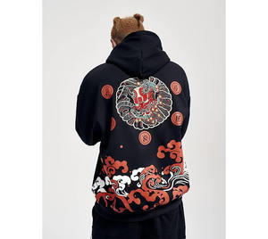 เสื้อฮู้ดดี้ผู้ชายผ้าฟลีซเนื้อนุ่ม 100% ผ้าฝ้าย สีดำ สไตล์ลำลอง สำหรับฤดูหนาว มีกระเป๋า  ขั้นต่ำในการสั่งซื้อ 2 ชิ้น รับผลิตตามสีที่ต้องการ บริการ OEM คุณภาพสูง - Product Image 4