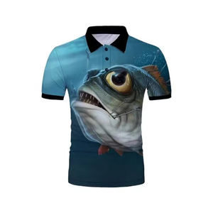 เสื้อโปโลตกปลาแขนสั้นพิมพ์ลายพิมพ์ซับลิเมชันชุดใส่ตกปลา - Product Image 2