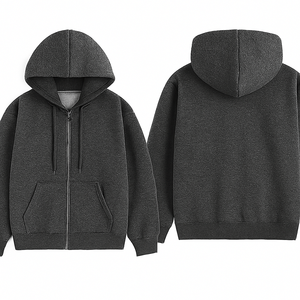 เสื้อฮู้ดซิปแบบยูนิเซ็กซ์ ผ้าหนา พรีเมียม สำหรับผู้ชาย ผ้าฟลีซ ใส่ได้ในฤดูหนาว สไตล์สตรีทแวร์ ปักลายตามสั่ง ลายใยแมงมุมแบบมินิมอล - Product Image 3